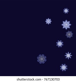 Christmas and New Year background vector with falling snowflakes. The effect of decorating snowflakes. Winter vacation. Well suited for a Christmas card, banner or poster. EPS 10