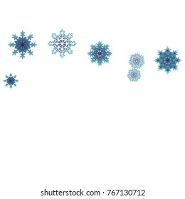 Christmas and New Year background vector with falling snowflakes. The effect of decorating snowflakes. Winter vacation. Well suited for a Christmas card, banner or poster. EPS 10