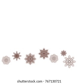 Christmas and New Year background vector with falling snowflakes. The effect of decorating snowflakes. Winter vacation. Well suited for a Christmas card, banner or poster. EPS 10