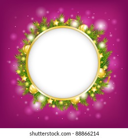 Christmas Or New Year Background, Vector Illustration
