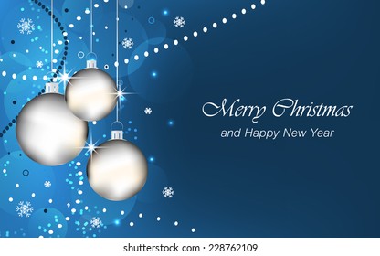 Christmas and New Year background wallpaper for greeting card or banner, vector illustration