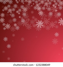 Christmas and New Year background with winter landscape with snowflakes. Merry Christmas 