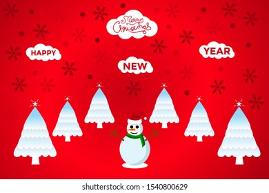 Christmas and New Year background. Xmas pine fir lush tree. Candy cane from cookies, golden gifts box. Glass Balls hanging on ribbon. Bright Winter holiday composition. Greeting card, banner, poster