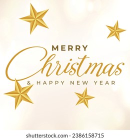 Christmas and New Year background. Xmas pine fir lush tree. Candy cane from cookies, golden gifts box. Glass Balls hanging on ribbon. Bright Winter holiday composition. Greeting card, banner, poster