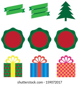 Christmas and New year badge, vector format
