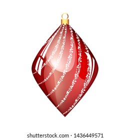 Christmas (New Year) ball. EPS 10 vector illustration with transparency and mesh.