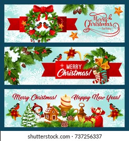 Kids Christmas Party Invitation Poster Template Stock Vector (Royalty ...