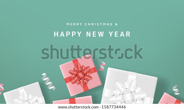 Download Christmas New Year Banner Mockup Template Stock Vector Royalty Free 1587734446 Yellowimages Mockups