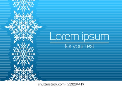 Christmas and New Year banners with snowflakes