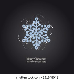 Christmas and New Year beautiful card, graphic christmas star for design