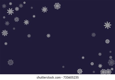 Christmas and New Year blue vector background with white snowflakes. Well suited for a Christmas card, banner or poster. EPS 10