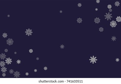 Christmas and New Year blue vector background with white snowflakes. Well suited for a Christmas card, banner or poster. EPS 10