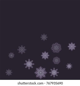 Christmas and New Year blue vector background with white snowflakes. Well suited for a Christmas card, banner or poster. EPS 10