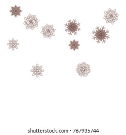 Christmas and New Year blue vector background with white snowflakes. Well suited for a Christmas card, banner or poster. EPS 10