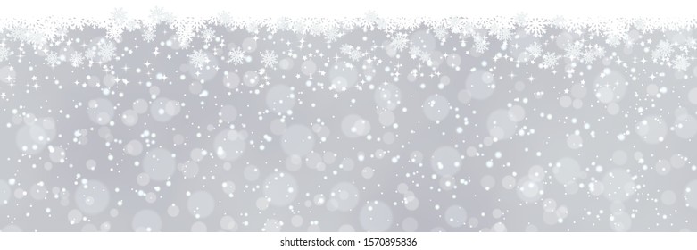 Christmas and New Year blurred vector background with stars and snowflakes