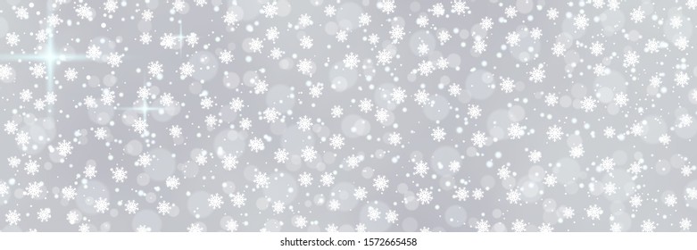 Christmas and New Year blurred vector background with stars and snowflakes
