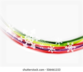 Christmas and New Year business wave vector template