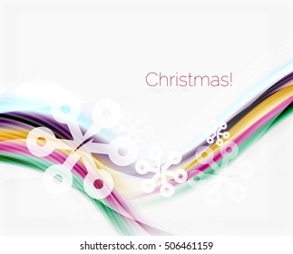 Christmas and New Year business wave vector template