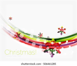 Christmas and New Year business wave vector template