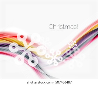 Christmas and New Year business wave vector template