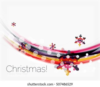 Christmas and New Year business wave vector template