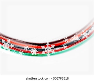 Christmas and New Year business wave vector template