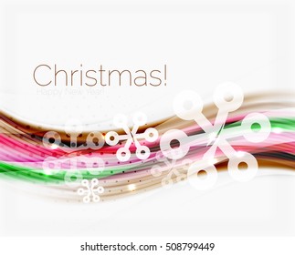 Christmas and New Year business wave vector template