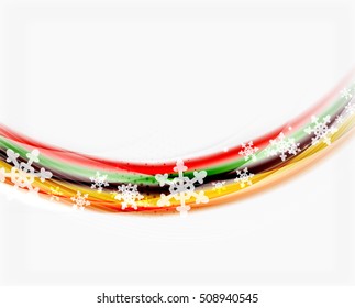 Christmas and New Year business wave vector template