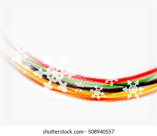 Christmas and New Year business wave vector template