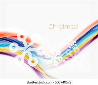 Christmas and New Year business wave vector template