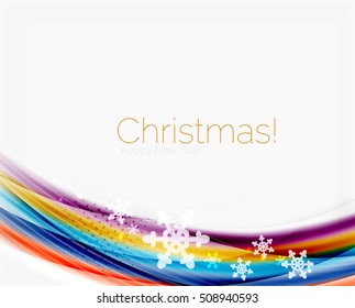 Christmas and New Year business wave vector template