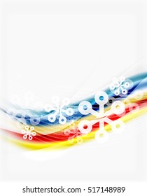 Christmas and New Year business wave vector template