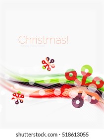 Christmas and New Year business wave vector template