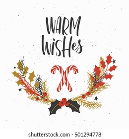 Christmas. New Year calligraphy, Christmas brush lettering vector background