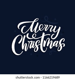 Christmas and New Year calligraphy phrase. Handwritten modern lettering for cards, posters, t-shirts, etc.
