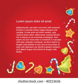 Natal (Ano Novo) cartão de doces. vetor