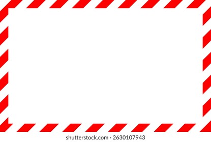 Christmas and New Year candy frame on a transparent background. Candy cane frame. Christmas border. EPS 10