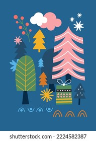 Christmas and New Year card.