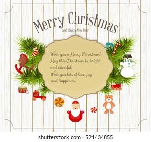 Christmas and New Year Card. 