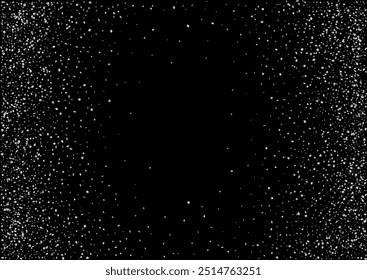 Christmas, new year card, banner template with abstract silver dot shaped confetti background.