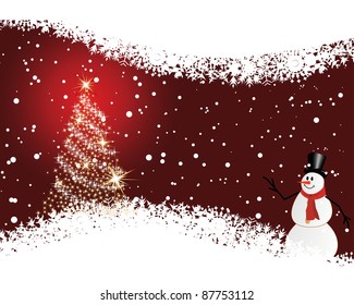 Christmas (New Year) card for design use. Vector illustration.