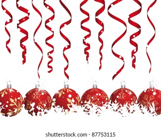 Christmas (New Year) card for design use. Vector illustration.