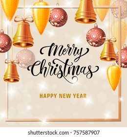 Christmas and New Year Card with Frame