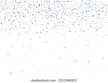 Christmas, new year card template with abstract iridescent confetti background.