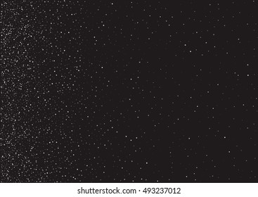 Christmas, new year card template with abstract silver star shaped confetti background.