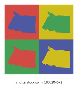 Christmas and new year cards with symbols of the new year of the bull and winter holidays. Can be used for banners, greeting cards, gifts, etc. Holiday card, with Christmas tree and winter holiday