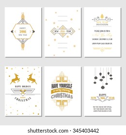 Christmas and New Year Cards - in vector