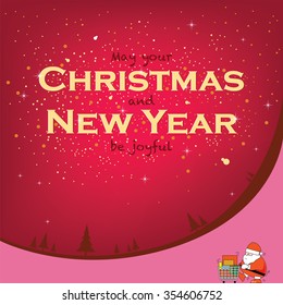 Christmas and New year Celebration placard for element design.