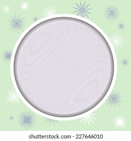 Christmas and New Year circle  frame for text