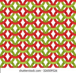 Christmas and New Year Circle and ring seamless Pattern. Vector Abstract Background. Regular Texture